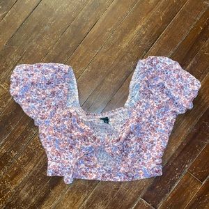 Floral puff sleeve top - Wild Fable